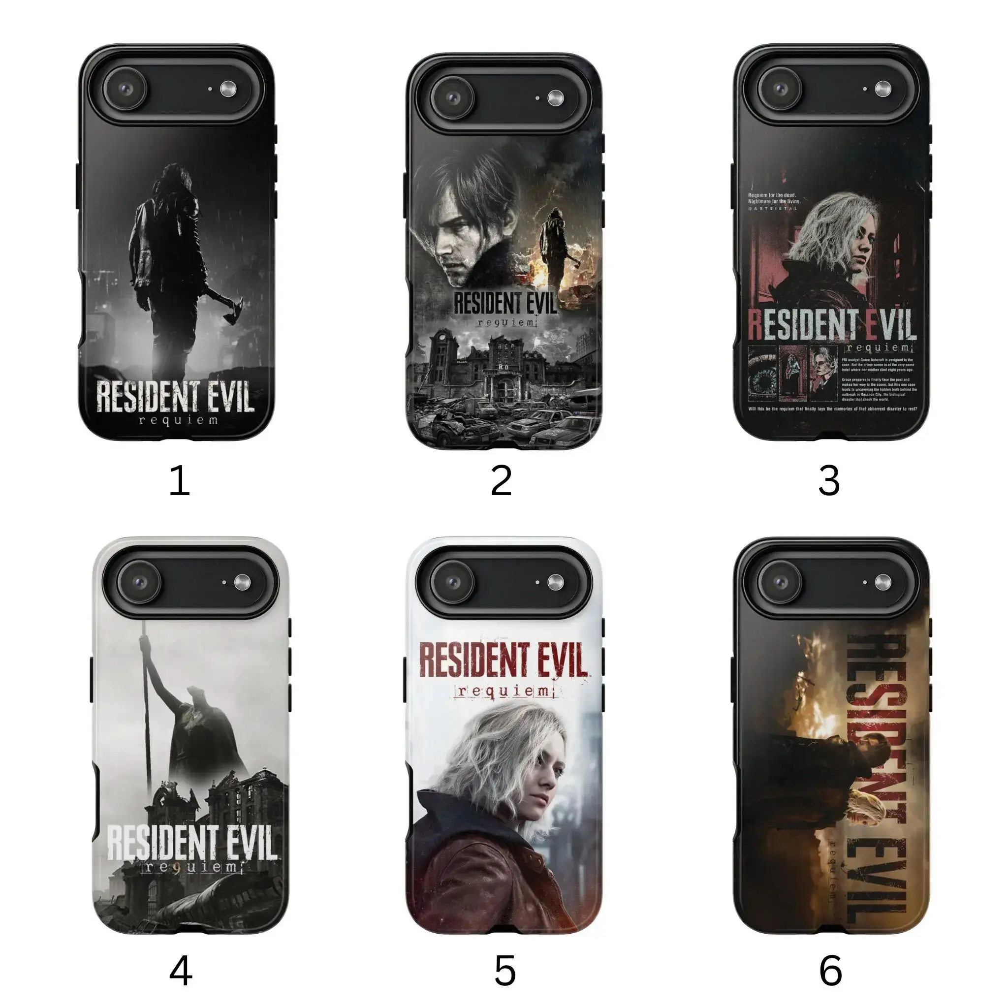 Resident Evil Requiem phone Cases For iPhone 17 16 15 14 13 12 Promax Pro Plus, Double-layer hard shell protection,best Gift Smartphone Cellphone