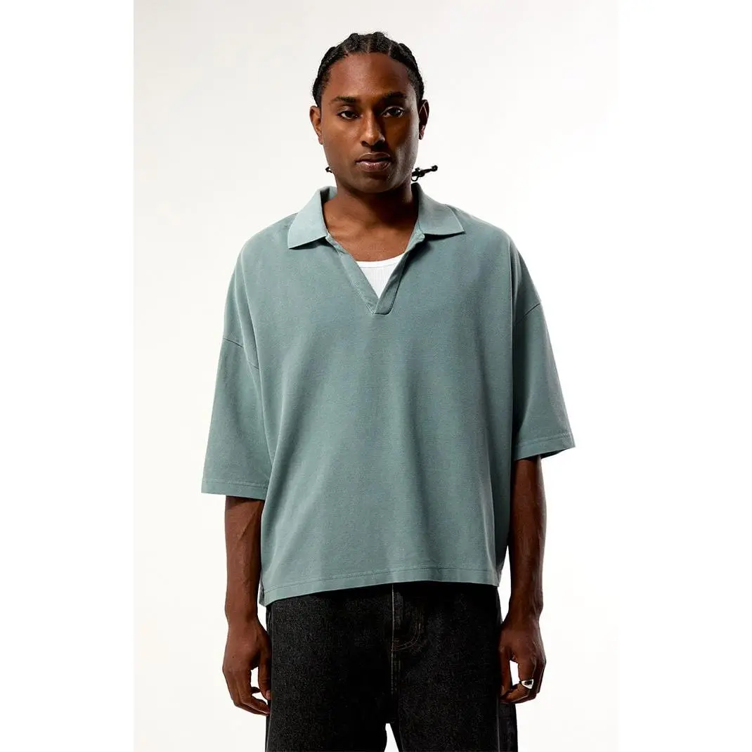 Pacsun Men's Blue Solid Polo Shirt Pacsun Men's Blue Solid Polo Shirt