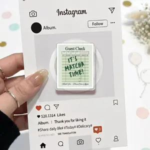 (Hot) It's Matcha Time Phone Grip Magsafe, Green Guest Check Phone Holder, Funny Phone Grip, Cartoon Kindle Grip, Gift for Girls Boys