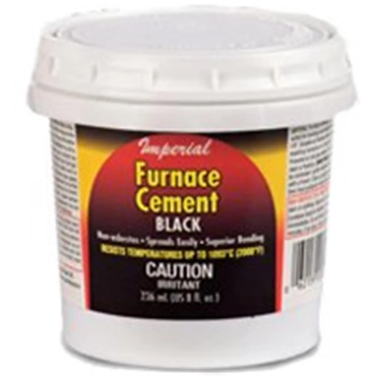 Imperial Manufacturing KK0295-A Firebrick-Durable Black High Temp Res. Furnace Cement, 16 Oz Hi-Temp Capacity, for Metal/Masonry, Seals Joints, Cast Iron, Oil Burners & Furnace Installation