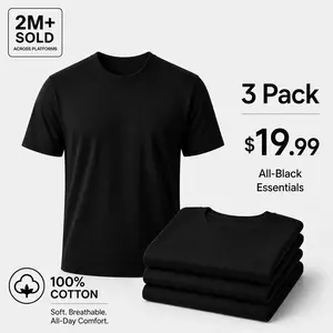 3-Pack $19.99 100% Cotton 100% Cotton T-Shirt, Crew Neck Solid Basic Tee, 180 GSM Soft Durable Shirt,Breathable Fabric Menswear Top Classic White Black Tshirt, S–3XL SummerVibes outdoorfun