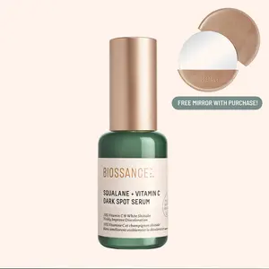 Biossance Squalane + Vitamin C Dark Spot Face Serum – 10% Vitamin C Serum & White Shiitake – Hydrating, Fragrance-Free, Non-Irritating, for Daily Use for All Skin Types