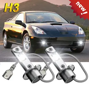 For Toyota Celica 2000-2001 2002 2003 2004 2005 2pc H3 LED Fog Light Bulbs 6500K Automotive Car Accessories