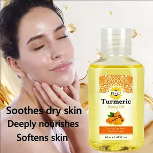 Turmeric Body Massage Oil, Rich in Vitamin E, Deep Moisturizing, Improves Dry Skin, Lightweight Absorption, Non-Toxic, Single Item