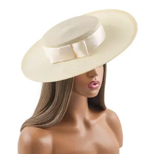 fashion fascinator Hat deluxe Bowknot Sinamay Church Hat New Hairnet Gift for women.