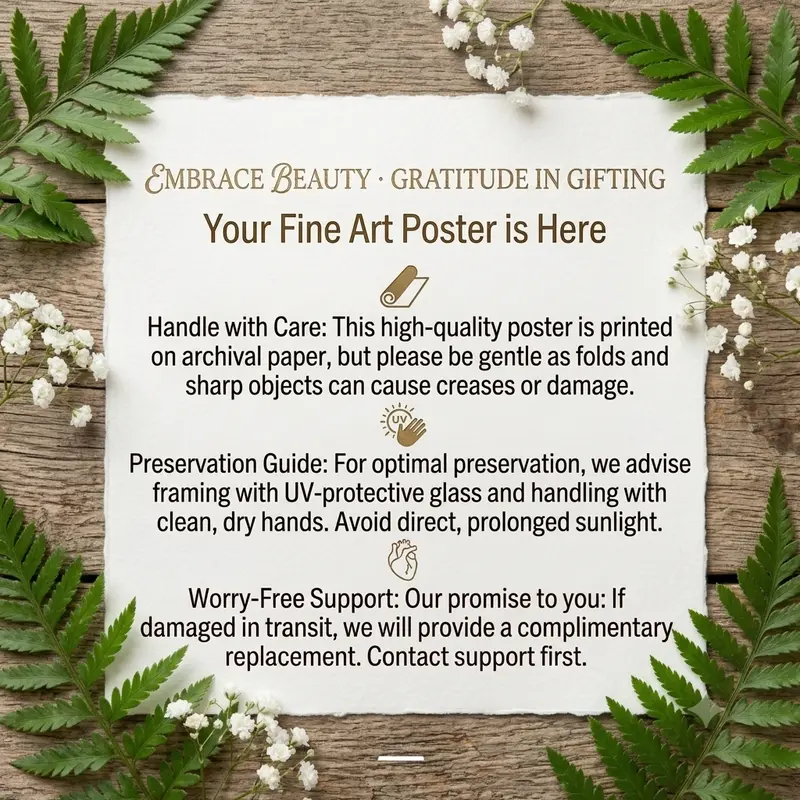 Artistic Precious Collection Posters & Prints - Home Decor Wall Supplies with Maintenance Instructions