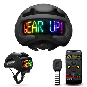 Docgari Bikers Helmet With LED Display Signal Alert  - App And Remote Controlled  Bike Accessory with Customizable Patterns Display For Night Ride - Comfortable & Lightweight With Adjustable Safety Side and Chin Strap for Adult Men And Women