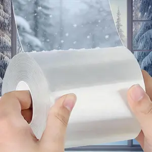 Window Sealing Tape 3 Inch x 33 Ft Transparent Insulation  Nano Draft Isolation Tape for Window and Bathroom Shower Glass Side Gaps