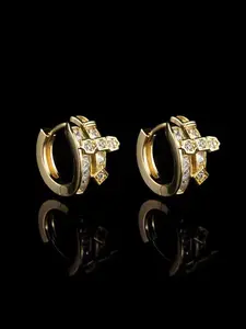 Elegant Zircon Hoop Earring Sets, Copper Chain & Metal Coated Design, Perfect Gift for Special Occasions, Unisex Fashion Jewelry