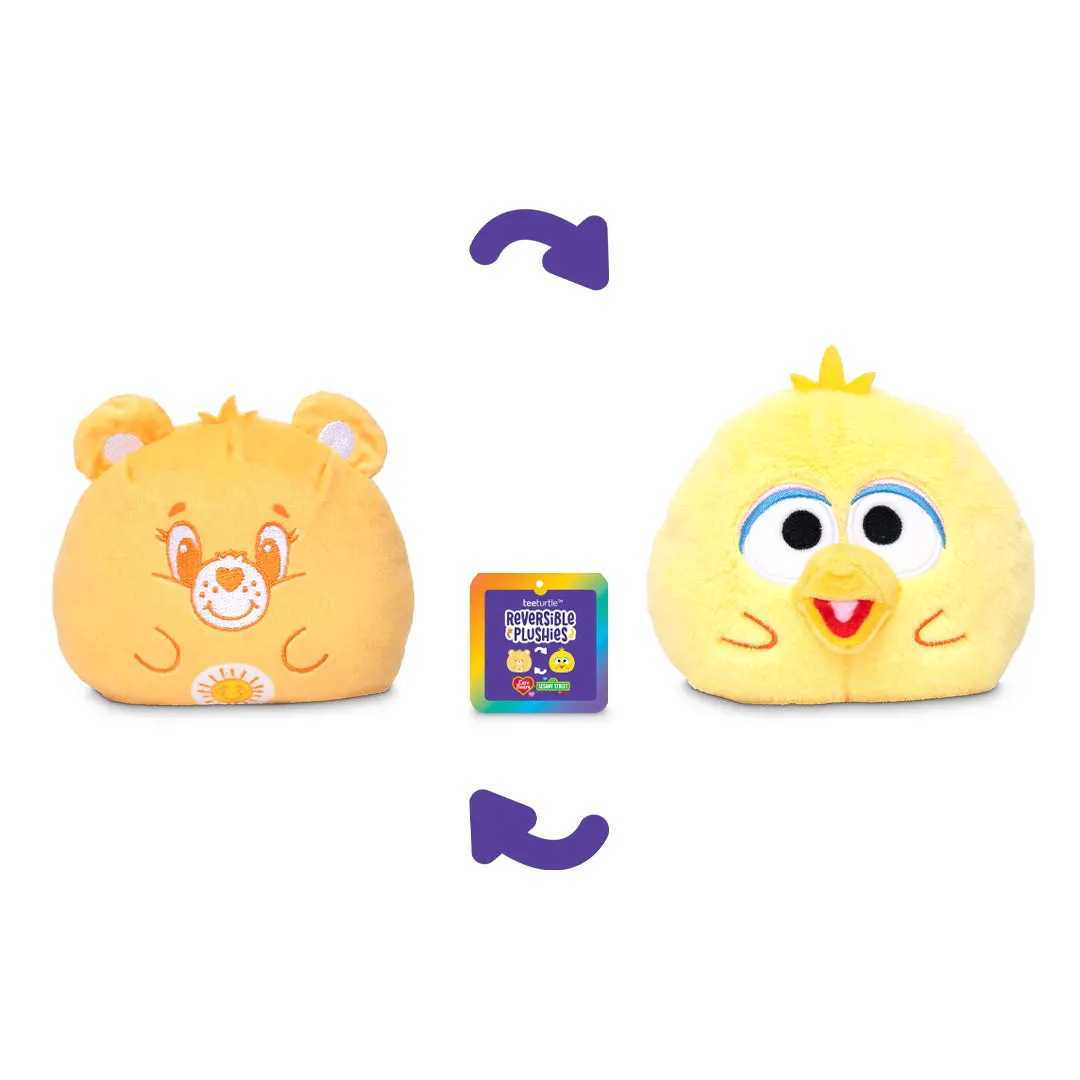 Funshine Bear & Big Bird 4" Reversible Plushie