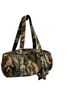 Vintage Camouflage Multifunctional Shoulder Bag, Y2K Style Handbag, Perfect for Parties, Vacation, and Shopping