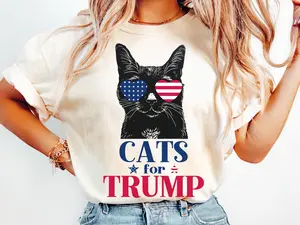 Black Cats For Trump Shirt, Funny Cats Support Trump Shirt, Trump Short Hair Black Cat Shirt, MAGA Cats Shirt, Vote Trump 2024 Shirt