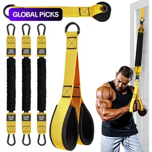 Heavy Duty Latex Resistance Training Equipment, Adjustable Resistance, Weight Loading Capacity 225 lbs, Suitable for Deltoid Push, Face Pull, Bicep Curl and Training Arms, Back, Abs and Shoulders Toning - Home and Gym Workouts #GLOBAL PICKS