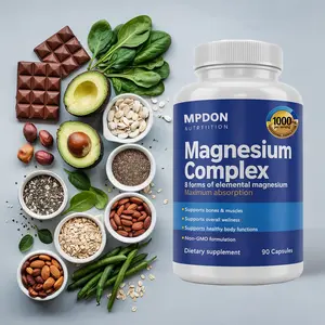MPDON Magnesium Complex 500mg with Zinc & Vitamin D3 Dietary Supplement | 90 Capsules