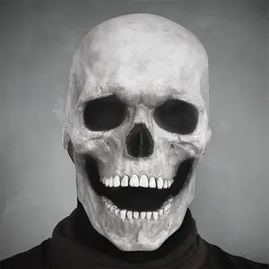 Spooky Adult Leaking Forehead Skull Latex Prop - Realistic Detail, Portable Size, Scream Design, Funny Hat, Party Supplies, Accessories, Spooky Adult Masks 433838