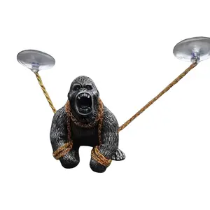 Gorilla Car Accessories Dashboard Decoration – Non-Slip Mat & Gold Chain for Cars and Desks