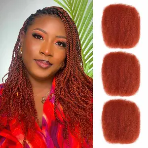 QVR Dark Orange Afro kinky Bulk Hair Extensions For Braiding Dreadlock Human Hair Outdoorfun Lace Closure Wigs Lace Frontal dealsforyoudays BACK To sCHOOL TikTokShopBlackFriday