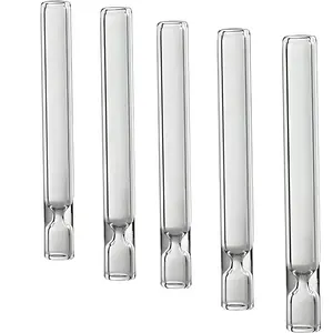 5-piece laboratory grade Borosilicate tube 4-inch (10cm) wall thickness 2mm high temperature resistance, fire polished edge suitable for blowing/chemical experiments/DIY tools