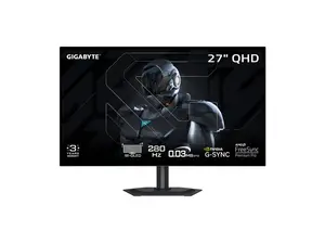 GIGABYTE MO27Q28G 27" W-OLED Gaming Monitor QHD 2560x1440 280Hz 0.03ms GTG - AMD FreeSync Premium Pro, G-SYNC Compatible - Type-C KVM - HDMI, DP, Type-C Height and Tilt Adjustable - Black