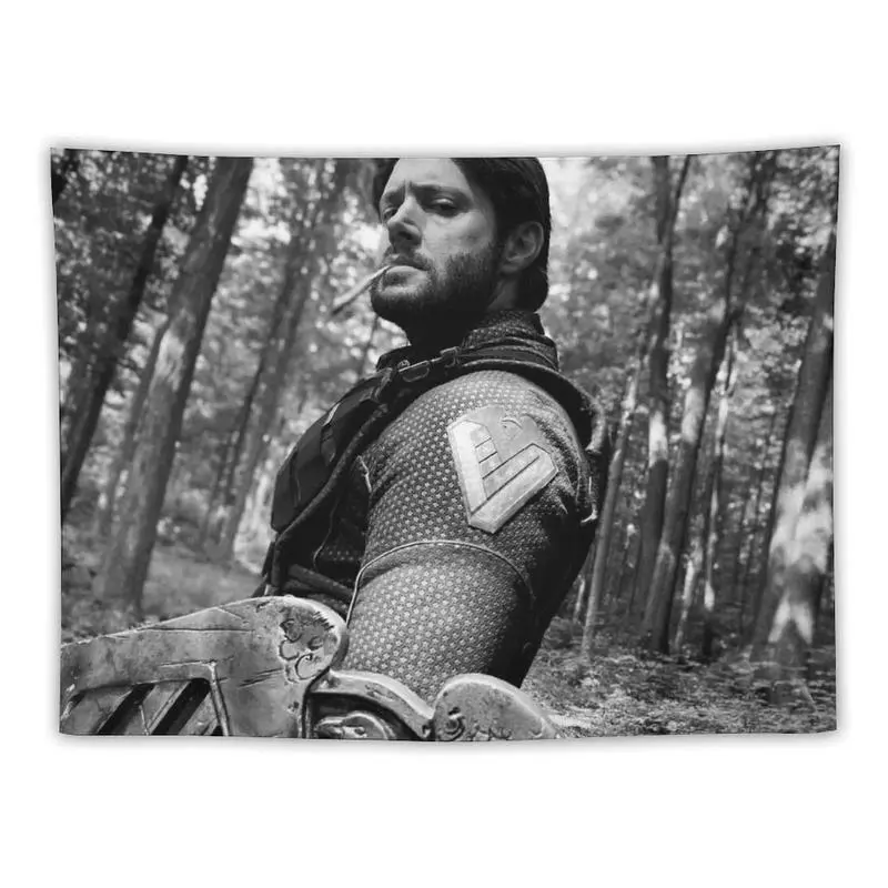 Soldier Boy The Boys Jensen Ackles Polyester Tapestry - Durable Decorative Tapestry, Lightweight Easy-to-Hang Pill-Resist Fabric Room Art, 40x30in & Multi-Size Options, Hand Washable Blush Peach Living Room Wall Decor