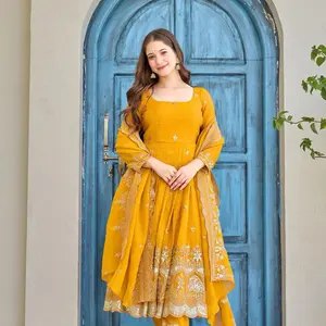 Anarkali set embroidered
