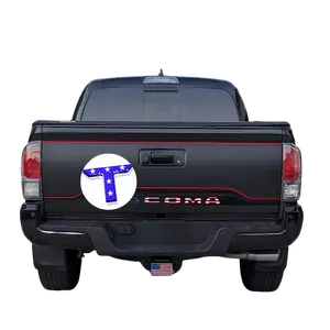 3D tailgate letters exterior accessories Compatible with 2016 2017 2018 2019 2020 2021 2022 2023 TACOMA Models strong 3m adhesive ABS engineering plastics  Accessory American flag Car Truck Decal