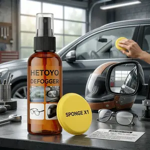 Eco-friendly polyester anti-fog liquid, specially formulated for reflective mirrors, combines anti-fog and maintenance in one.