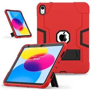 Entronix Case for iPad 11/10/9/8/7 Gen All Series Protective Shockproof With Kickstand Cover Accessories Plastic Rubber Tablet Protection Silicone