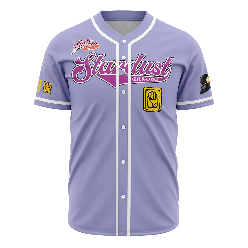 Men's Jojo’s Bizarre Adventure Stardust Crusaders Baseball Jersey, Professional Sports & Outdoor Clothing Top