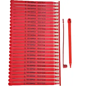 100 Red Plastic Tamper Security Seals for Truck Trailer Freight Shipping Container Security Tags