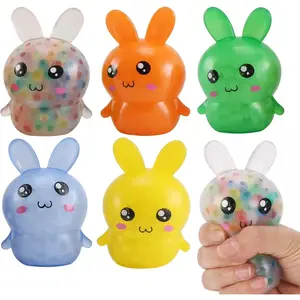 Easter Basket Stuffers, 5Pack Squishy Easter Bunny Stress Balls for Adults,Easter Basket Ideas Gifts Easter Basket Stuffers, Easter Toys Stress Relief Fidget Balls ,