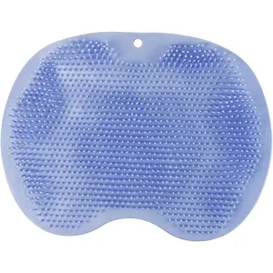 Ergonomic shower foot scraper with anti slip suction cups and arch support - Blue foot massager, improves circulation, exfoliating bath and shower use, durable bath water foot beauty tool, suitable for home hydrotherapy, beauty salons or travel-