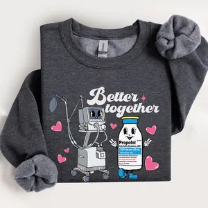 Retro ICU Nurse Valentine's Day Sweatshirt, Respiratory Therapist Valentine day Crewneck Sweater, Micu Picu Cvicu Rn Valentine Shirt, Gift For Her