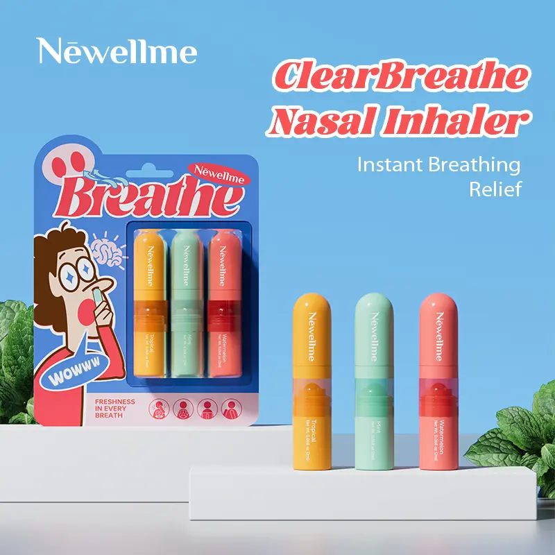 Newellme Nasal Stick - Strong Essential Oil Vapors, Rapidly Combat Drowsiness, Boost Mental Clarity & Refresh Your Mind