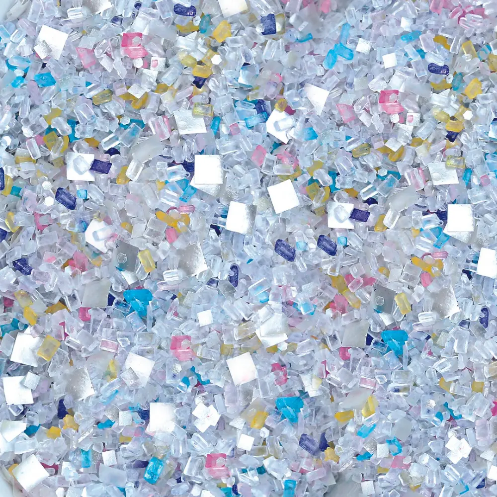 Unicorn Confetti Blinged-Out Glittery Sugar | 100% Edible Glitter Multicolor/Pastel Rainbow Sprinkles for Baking, Cookies, Cakes, Drinks & Dessert Decorating