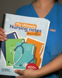 Nursing Study Notes Bundle - 400+ Pages RN Study Guide for Student Nurses, Clinical Review, Coursework Exam Prep