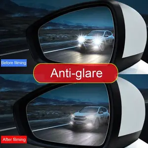 Rainy Day? No Problem! 2-Pack High-Definition Car Mirror Rain Repellent Covers - Anti-Fog, Waterproof, Scratch-Resistant Film for Clear Vision & Safe Driving. Easy Install! Car Accessories