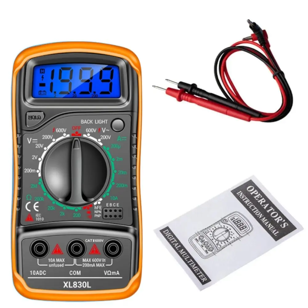 Multimeter for DIY Projects, Digital Multimeter, Multimeter Tester, Measure Voltage, Current, and Resistance, Essential Tool for Fixing Any Issue, Easy to Use, Perfect for Beginners