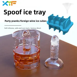 2026 new food-grade silicone small spoof creative ice grid mold with lid whisky quick-freezing ice cube ice mold Ice Cube Tray