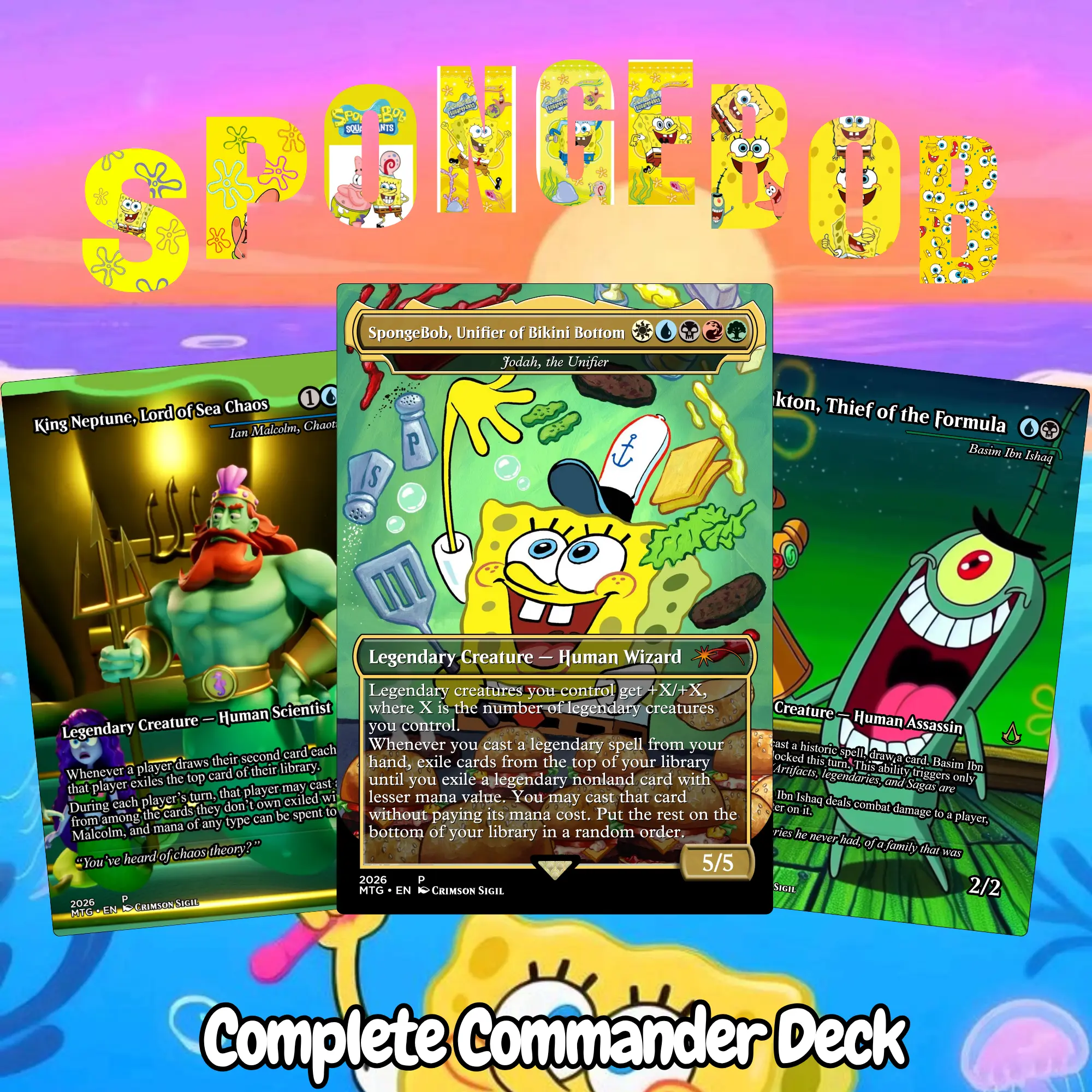 Legends of Bikini Bottom – Commander Deck | Anime Proxy (100 Cards + Tokens)