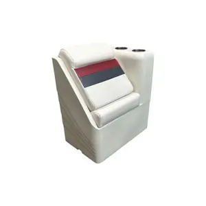 Horizon 3016-AAEC Premium Series Pontoon Floor - 25.5 in. Right Radius, Lean-Back Design, White/Red/Charcoal, 30 lbs, 30"h x 25.5"w x 16.5"d, Durable