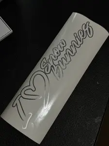 I Love Snow Bunnies Car Decal - Weather Resistant and Durable high-quality vinyl funny meme car decal