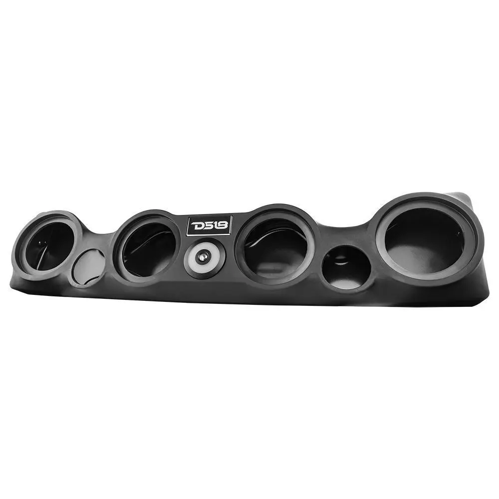DS18 DS-TJ-SBAR/BK Overhead Bar Audio Enclosure System for TJ Jeeps - 4x6 in Speakers, 2 Tweeters, Black, Car Stereo Upgrade, RGB LED Lights, Including RGB Controller, Car Audio Installation, Amazing Sound And Looks