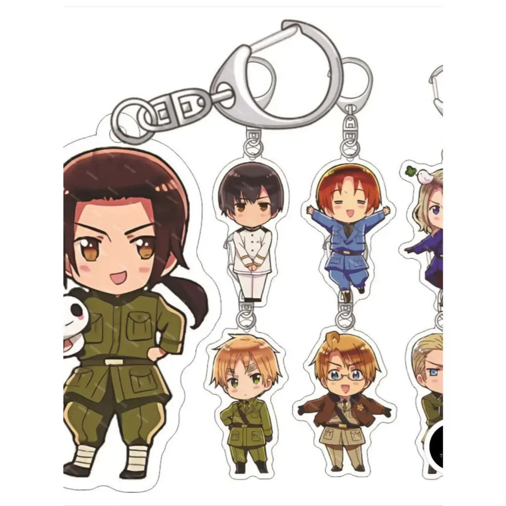 Hetalia Axis Powers Keychains | Wang Yao Vargas Jones Bonofova