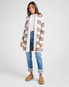 Geo Stripe Heavy Sweater Cardigan