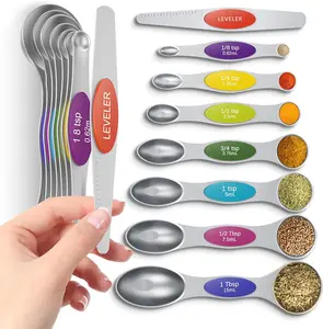 Magnetic Measuring Spoons Set, Stainless