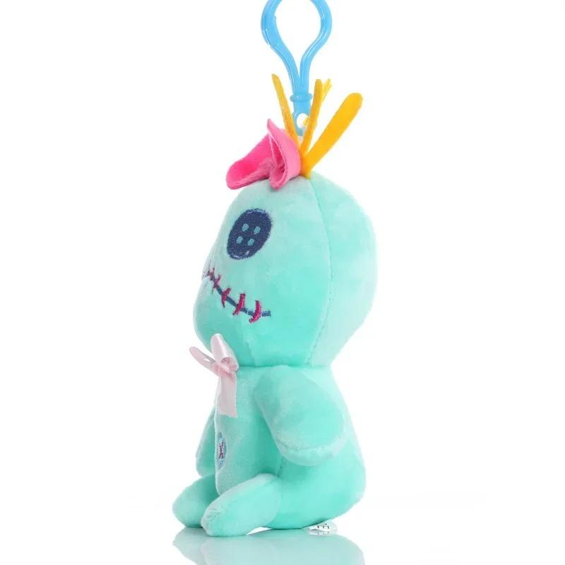 Scrump Plush Toys Pendant Cartoon Lilo and Stitch Plush Toys Soft Stuffed Kawaii Green Doll Xmas Gift For Boys