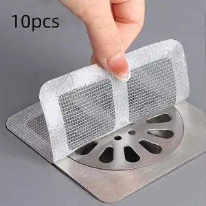 Drain Hair Catcher Sticker, 10 Drain Strainers, Bathroom Drain Filter Cover, Kitchen Sink Accessories, Home Essential Bathware