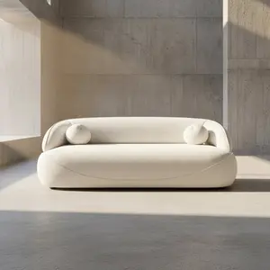 THE ANDREW Beige Boucle Sofa