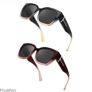 2/1-Pack Unisex Polarised Fit Over Sunglasses | Mirrored Rectangular Frame | UV400 Anti-Glare Protection | Wear Over Prescription Glasses | Stylish Durable Shades for Driving, Walking, Outdoor Sports & Everyday Casual Use